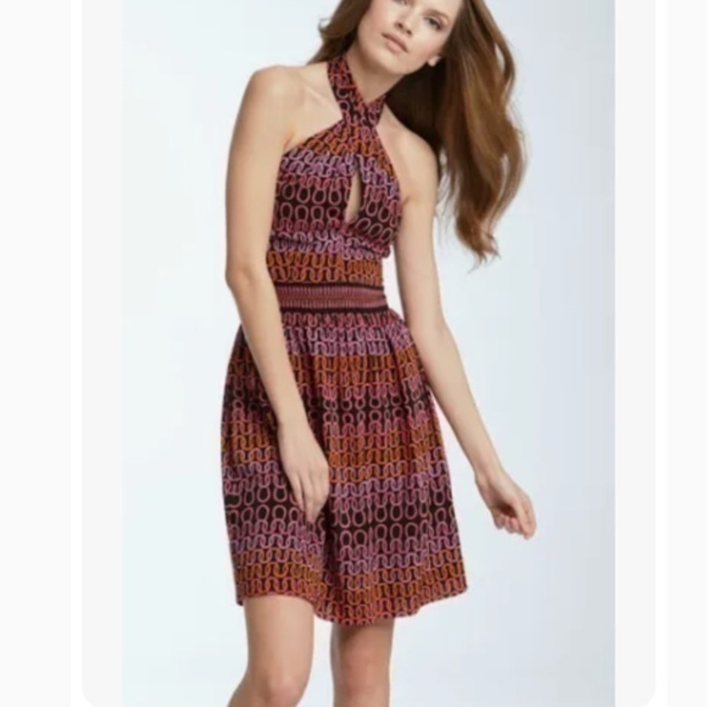 Trina Turk Silk Mini Dress Loop De Loop Campania Dress in Black Women’s Size 4